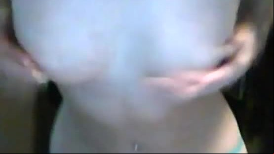 White girlfriend showing her boobies and masturbating