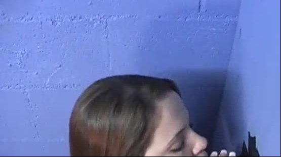 Savannah tries interracial sex at a gloryhole